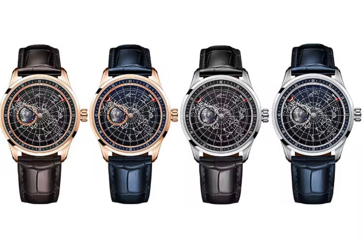“OBLVLO Celestial Navigator – Rose Gold Masterpiece of Time & Stars”