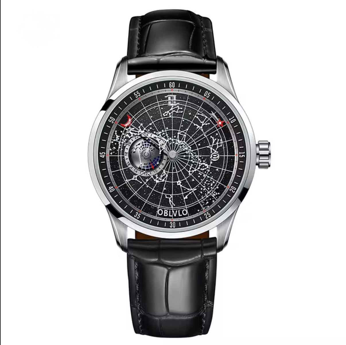“OBLVLO Celestial Navigator – Rose Gold Masterpiece of Time & Stars”