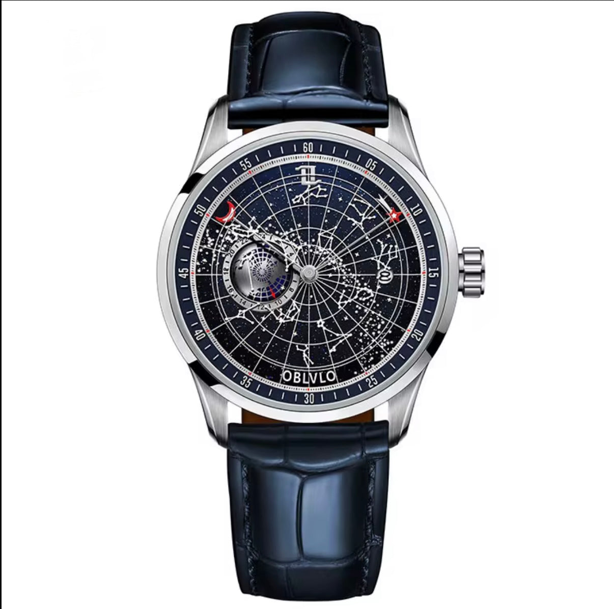 “OBLVLO Celestial Navigator – Rose Gold Masterpiece of Time & Stars”